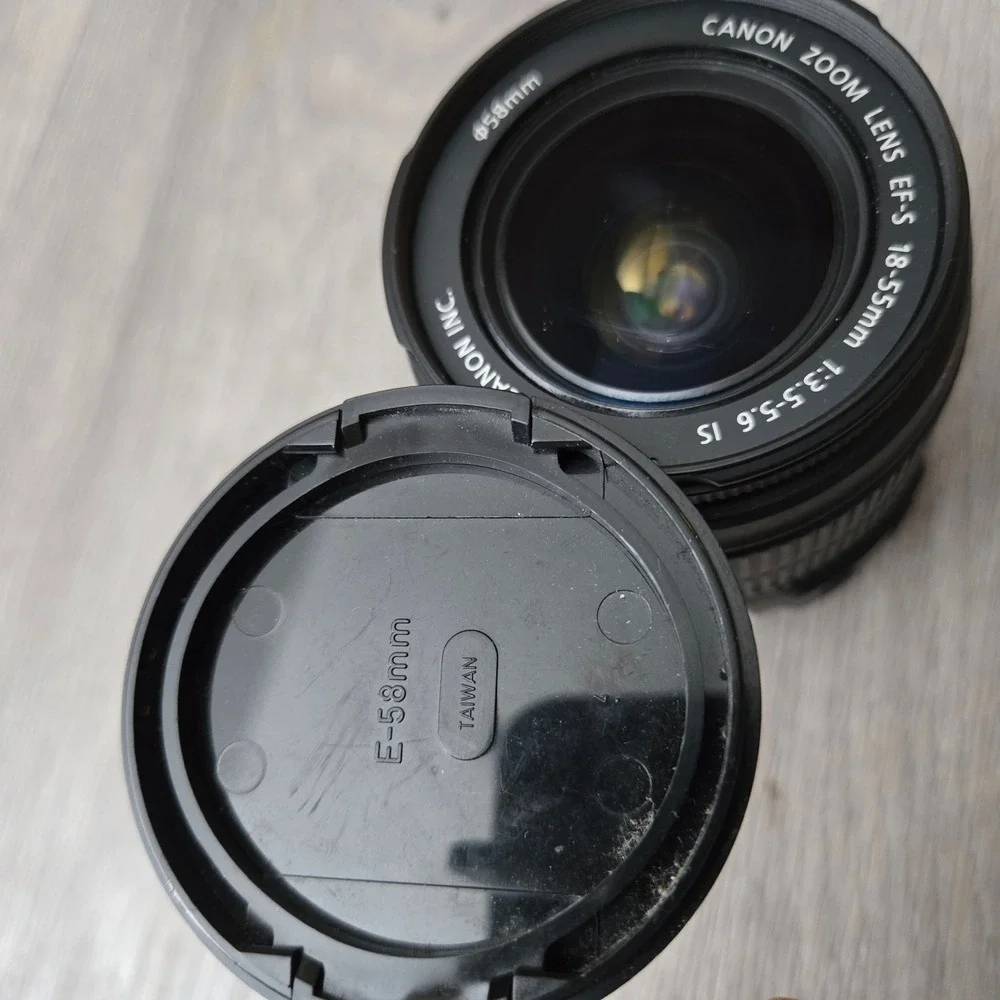 Canon Black Zoom Lens 18-55mm Standard Image Stabilizer AF/MF Zoom Lens